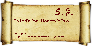 Soltész Honoráta névjegykártya